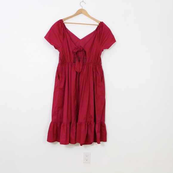 Torrid Mid Poplin Sheerwaist Dress Cherries Jubilee NWT - Picture 11 of 14